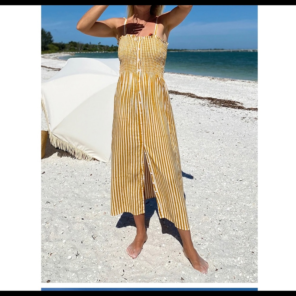Emerson Fry SANTIAGO SUNDRESS - MARIGOLD STRIPE